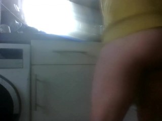 washing dishes bending over slaps and cooking a french bean cream soup