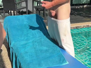 Horny MILF fucked her pool cleaner