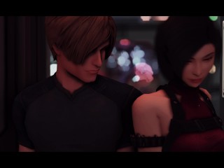 Leon Kennedy and Ada Wong Fuck In The Lab During Zombie Invasion - Resident Evil Porn