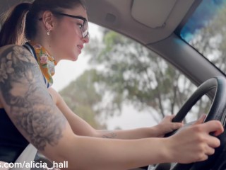 I let my passenger finger me and I suck his dick until getting all his cum - high risk public video