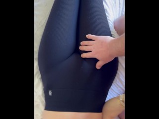 he cums on my sports bra before I go to the gym