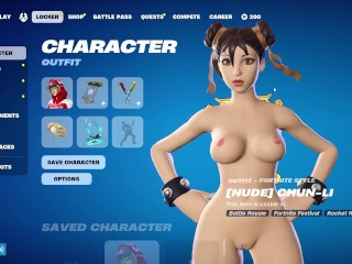 Fortnite Nude Game Play - Chun-Li Nude Mod (Part 03) [18+] Adult Porn Gamming