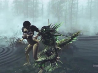 Sexy Lady General Seduces Merman King with Rough Huge Cock Dogstyle