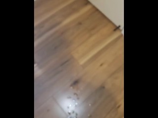 Daddy made a mess for his good lil cum slut to lick up