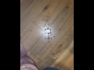 Daddy made a mess for his good lil cum slut to lick up