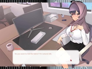 Tsundere Milfin [ HENTAI Game  ] Ep.6 my boss is teasing me with her massive tits