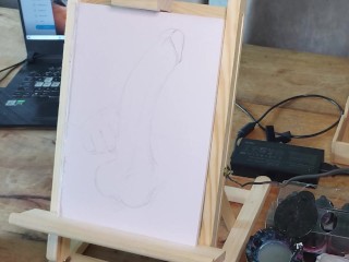 Painting a big long dick