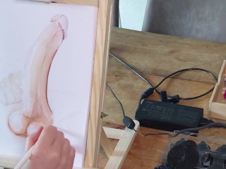 Painting a big long dick