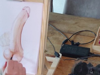 Painting a big long dick