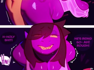 DELTARUNE -  Big Ass Susie Fucks Kris in his own house