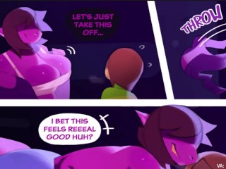 DELTARUNE -  Big Ass Susie Fucks Kris in his own house