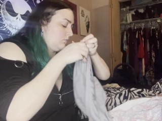 Dirty Girl and Panties: Domestic chores, grinding, butt plug, and mastubation