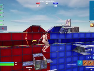 Chun Li Skin Nude Mod Installed Gameplay Fortnite Red VS Blue Match With Nude Mods