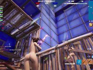 Chun Li Skin Nude Mod Installed Gameplay Fortnite Red VS Blue Match With Nude Mods