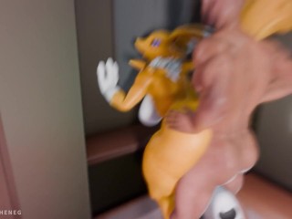 Furry stepmother Renamon having hard sex