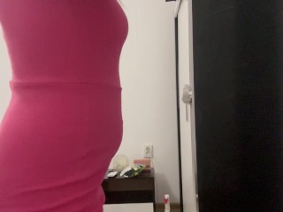 Blonde farting in a pink dress . F (FULL CLIP ON MY OF PAGE )