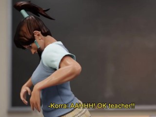 Korra and Asami's hot bending experience