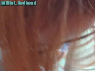 Woke up and got a dick up to my throat and a creampie in the ass - Mini Redhead