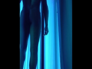 Tanning his booty and his hole