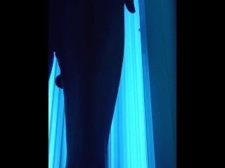 Tanning his booty and his hole