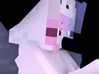 Minecraft porn animation - Girl sucks Enderman cock