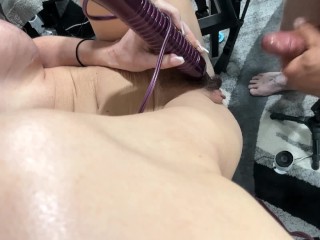 Day 30 of 30 Straight Days of Bonnie's ASSHOLE DESTROYED strapped in the gyno chair. 8 POV's