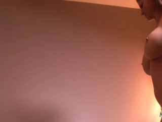 Big tits brunette June Summers shows how flexible she is before a fuck.