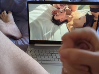 Pornstar Taking Cumshots Makes Me Cum