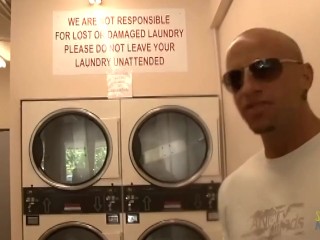 Blonde slut Regan Anthony gets picked up while doing laundry to get fucked hard.