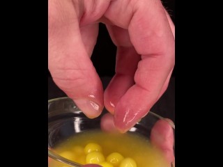 Lemonheads take a bath in my cum before I have a taste