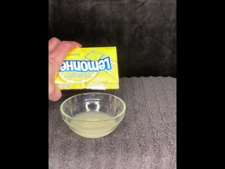 Lemonheads take a bath in my cum before I have a taste