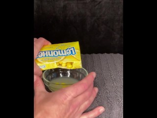 Lemonheads take a bath in my cum before I have a taste