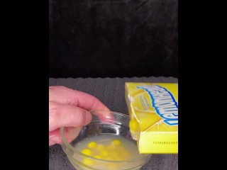 Lemonheads take a bath in my cum before I have a taste