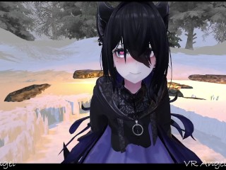 VR Girlfriend fucks you in the snow