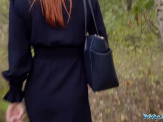 Public Agent Clemence Audiard POV blowjob and public sex with big dick
