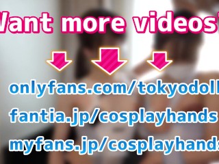 Japanese girls gives a guy a nipple torture and footjob wearing a swimsuits.