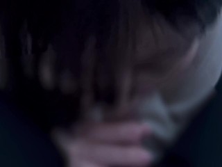 口の中に大量に射精されるショートヘア女子♡bloujob cuminmouth