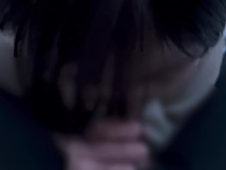 口の中に大量に射精されるショートヘア女子♡bloujob cuminmouth