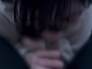 口の中に大量に射精されるショートヘア女子♡bloujob cuminmouth