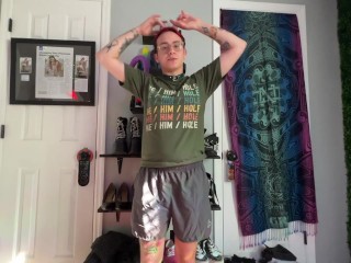 Try on Haul (Pants, Shorts, and Jeans) While Topless