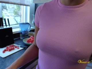 I Fucked My Husband's Friend in the Kitchen,💔 Poor Cuckold Didn't Knew I FUCK HIS FRIEND!....