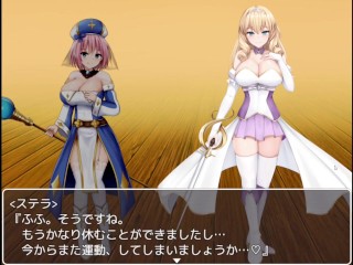 【プリンセス・ハニートラップ㉕】3Pハーレム!!巨乳オッパイの美女たちに左右から同時に手コキされ抜かれるM男★エロゲー/アニメーション