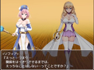 【プリンセス・ハニートラップ㉕】3Pハーレム!!巨乳オッパイの美女たちに左右から同時に手コキされ抜かれるM男★エロゲー/アニメーション