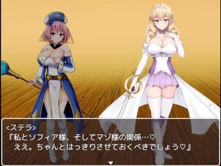 【プリンセス・ハニートラップ㉕】3Pハーレム!!巨乳オッパイの美女たちに左右から同時に手コキされ抜かれるM男★エロゲー/アニメーション