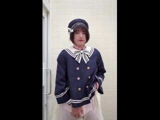 アナルプラグしっぽおむつおもらしオナニーDiaper masturbation.