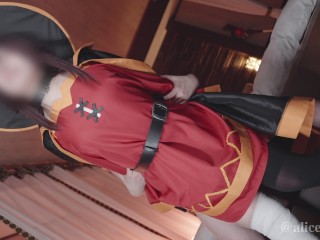 ❤️🔥【aliceholic13】KonoSuba Megumin Cosplaying: Aroused NTR Ecchi hentai video.