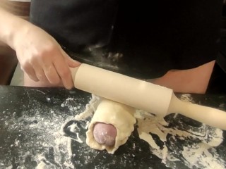 Cooking dick for dinner. Part 3/3. Extremely press my penis and eject sperm.