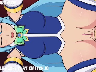 Aqua Konosuba Bent Over Cum Filling Moaning Orgasm - Hole House