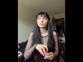 POV Smoking with the GOTH GIRL Next Door You Get A LAP DANCE