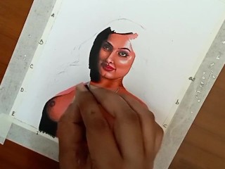 Erotic Art Or Drawing Of Sexy & Divine Indian Woman called " Enchantress"